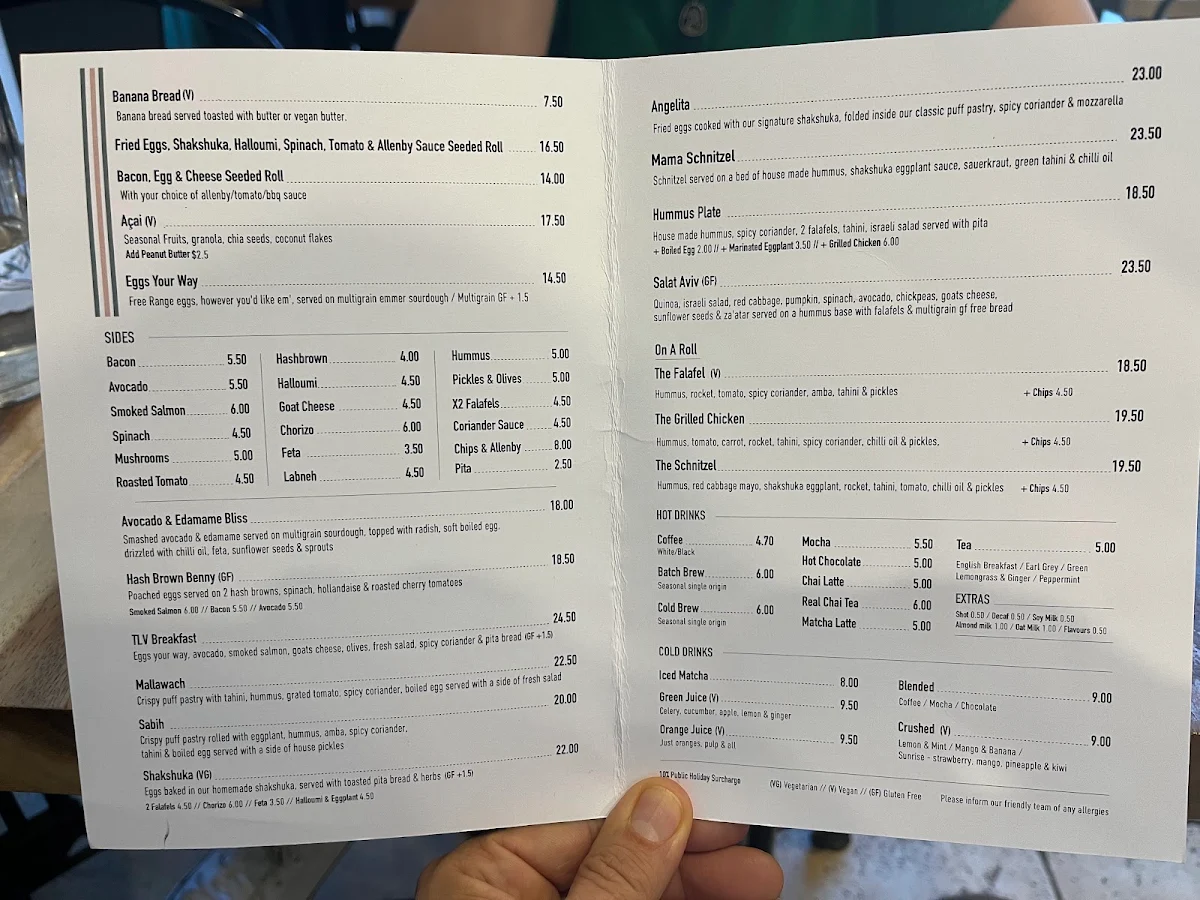 Menu, Shenkin Erskineville
