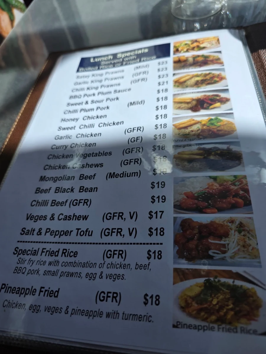 Menu, Little Singapore kitchen