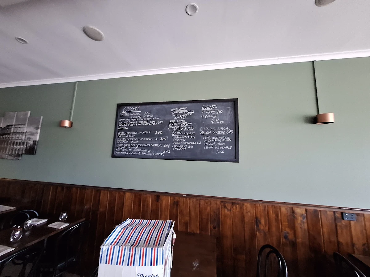Menu, Buono Restaurant & Bar
