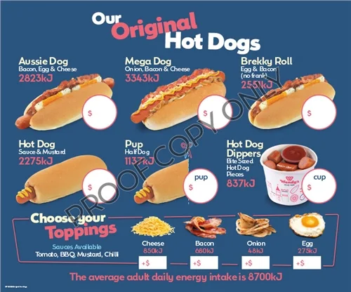 Menu, Wendy's