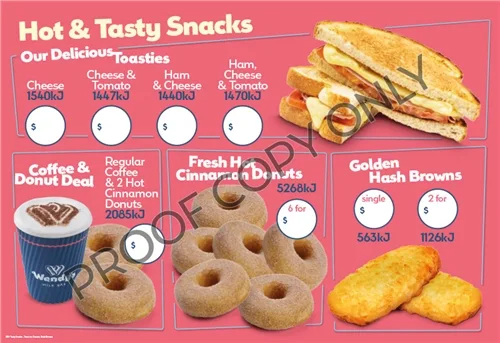Menu, Wendy's