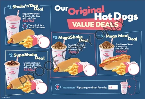 Menu, Wendy's