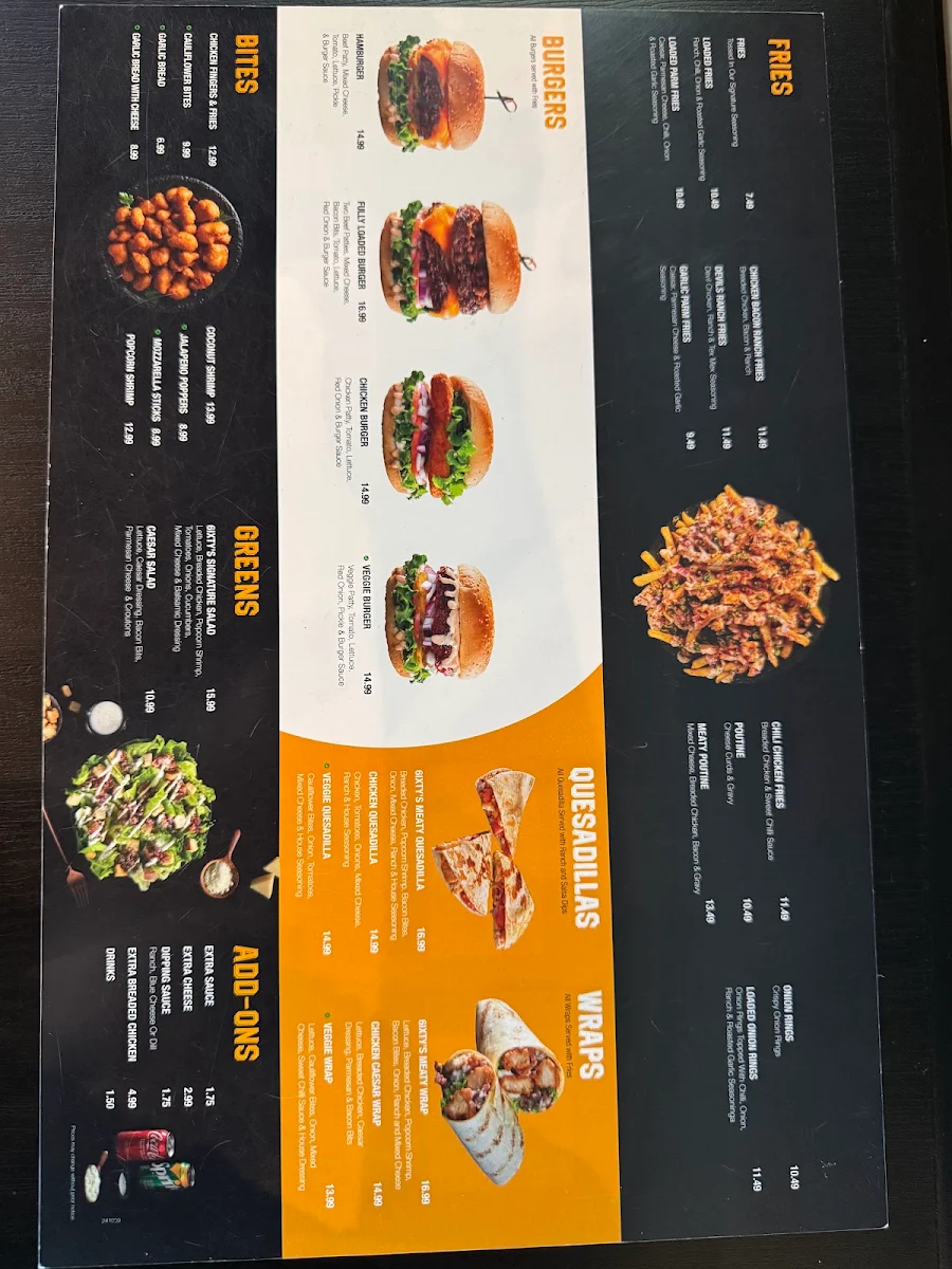 Menu, 6IXTY WINGS