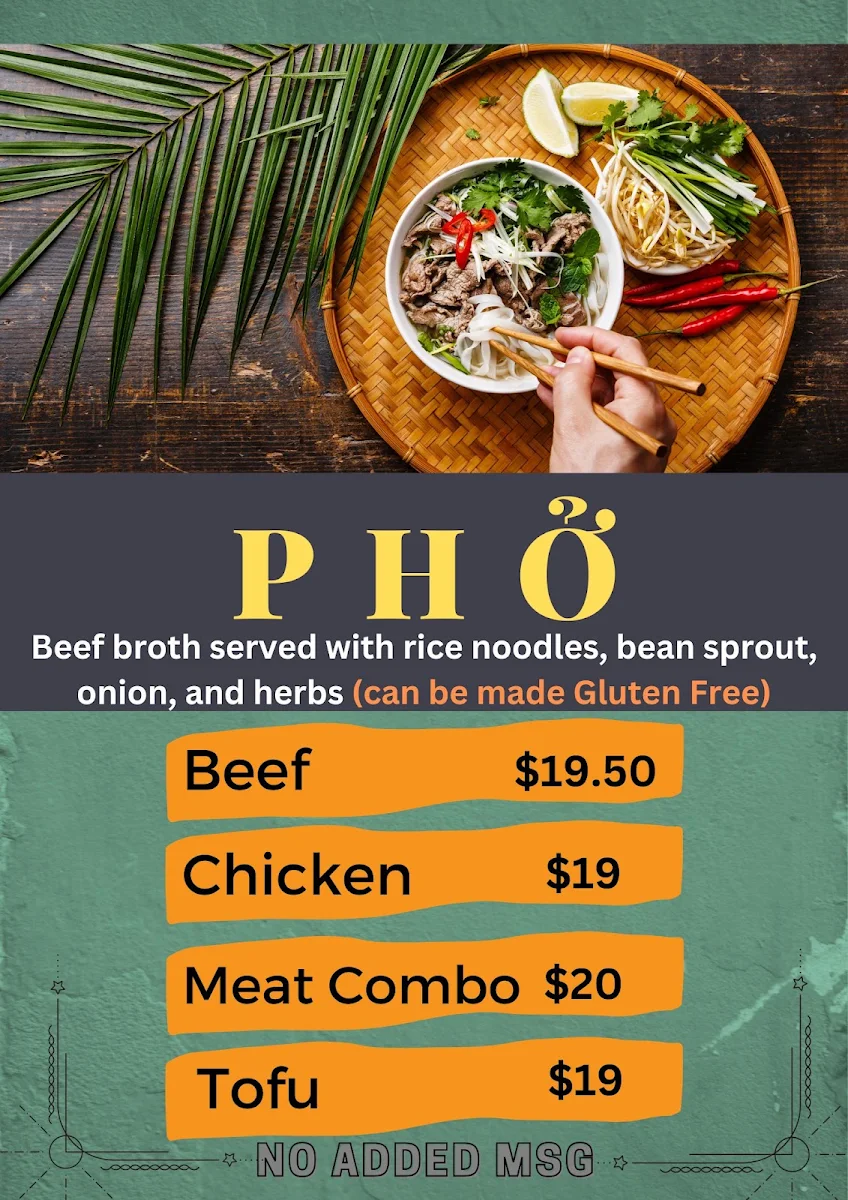 Menu, Nha Trang Vietnamese Pho N Roll