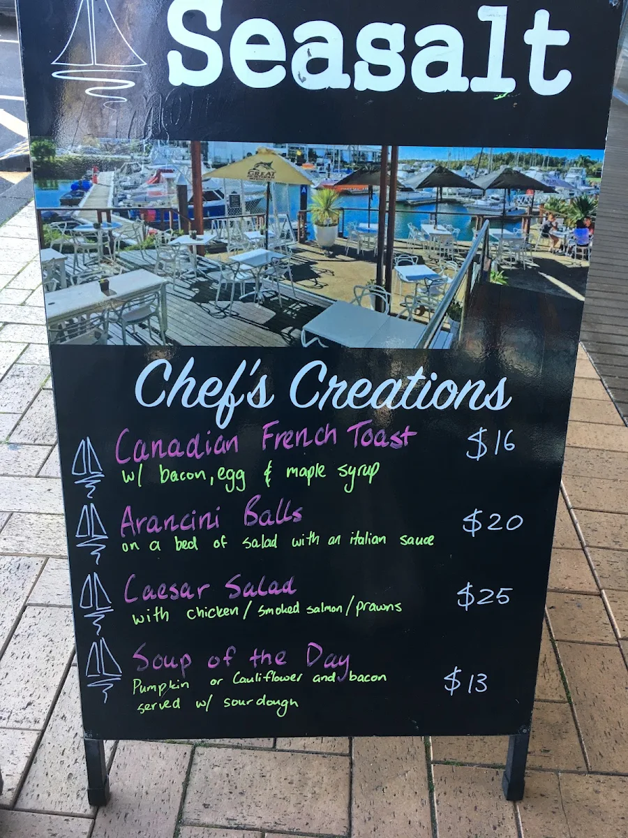 Menu, Seasalt Cafe & Restaurant