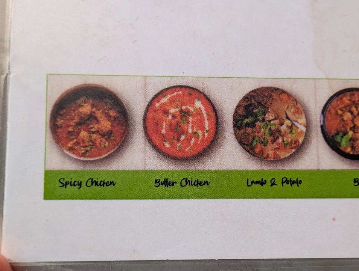 Menu, Cafe Omaru