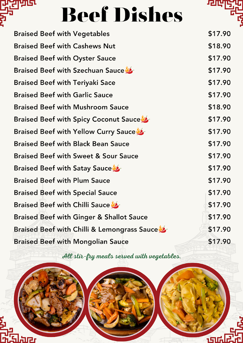 Menu, Golden Lor Flagstone