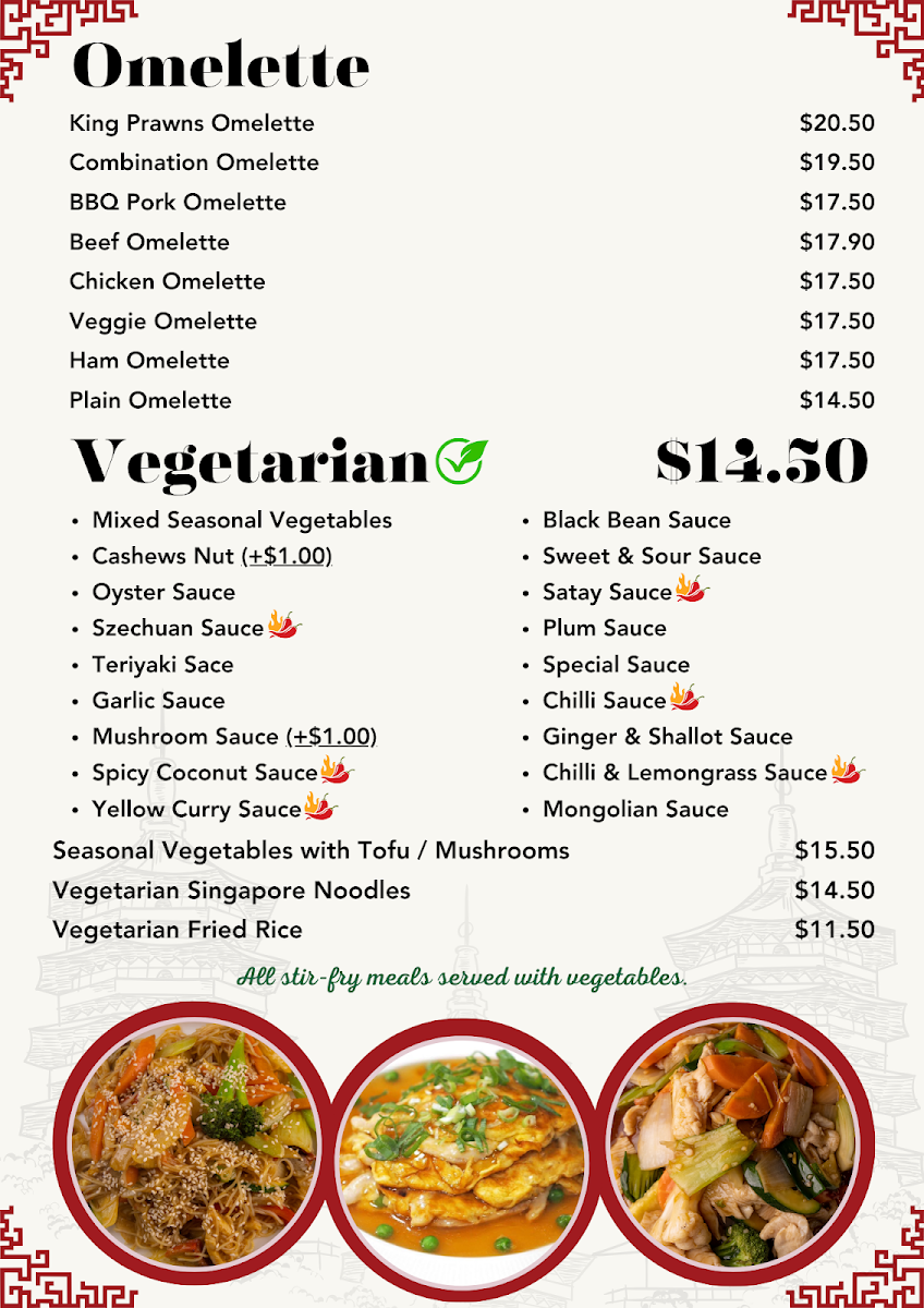 Menu, Golden Lor Flagstone