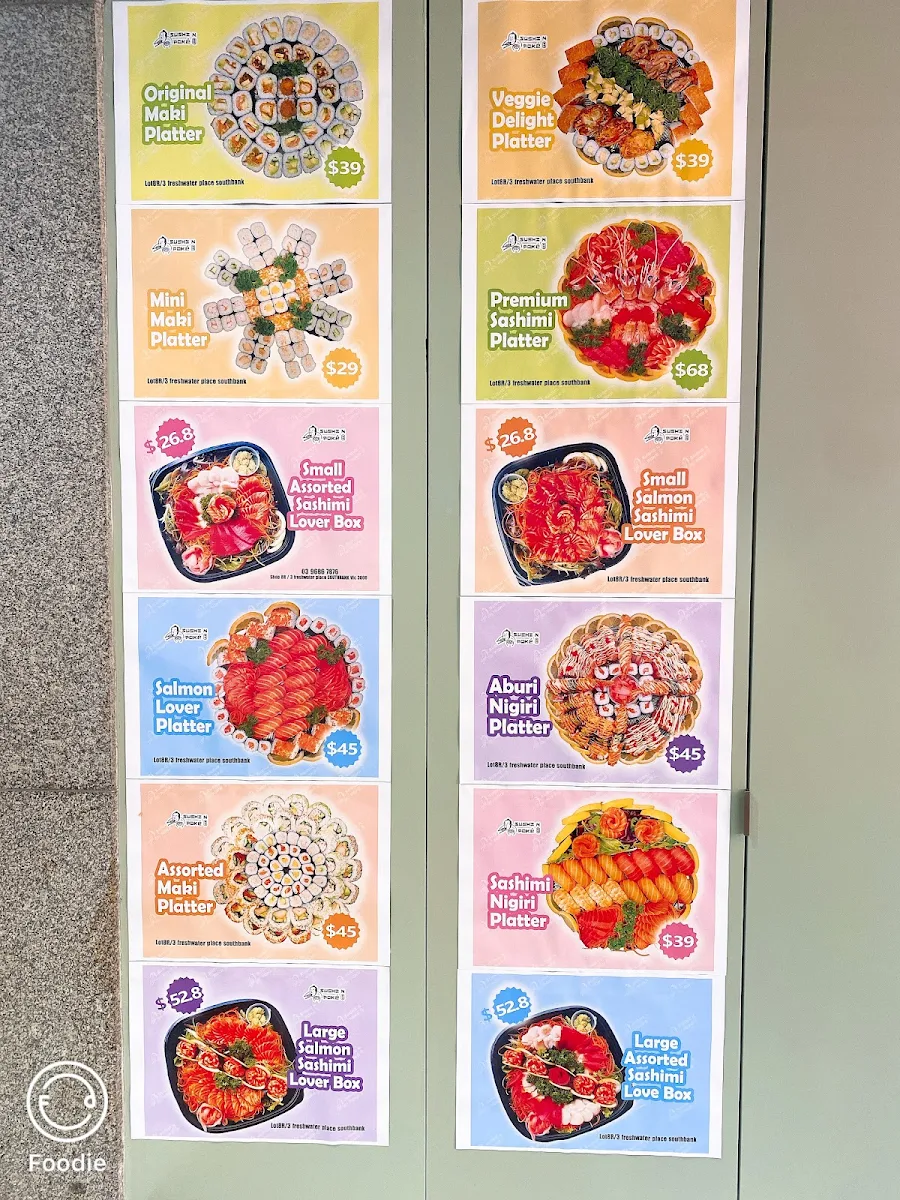 Menu, Sushi n Poke