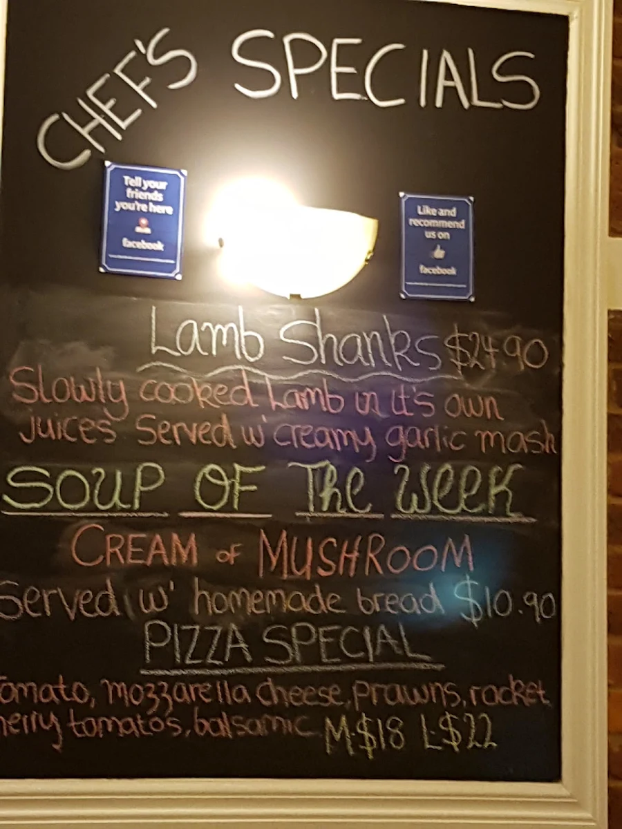 Menu, Caesar's Italian Cuisine