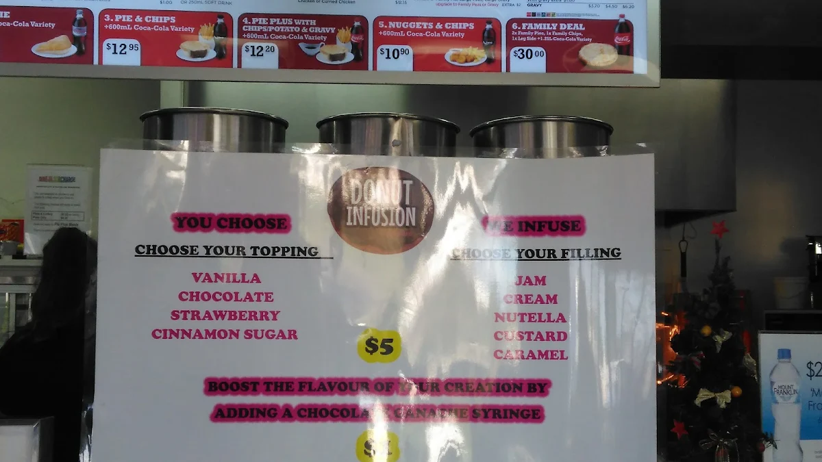 Menu, Cranston's Pies
