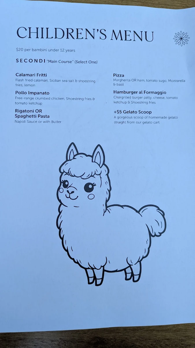 Menu, Marnong Estate - Winery