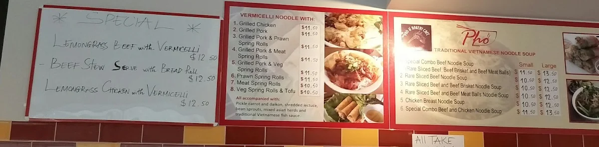 Menu, Nguyen Pho & Banh Mi