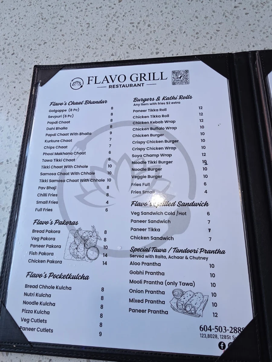 Menu, Flavo Grill Restaurant