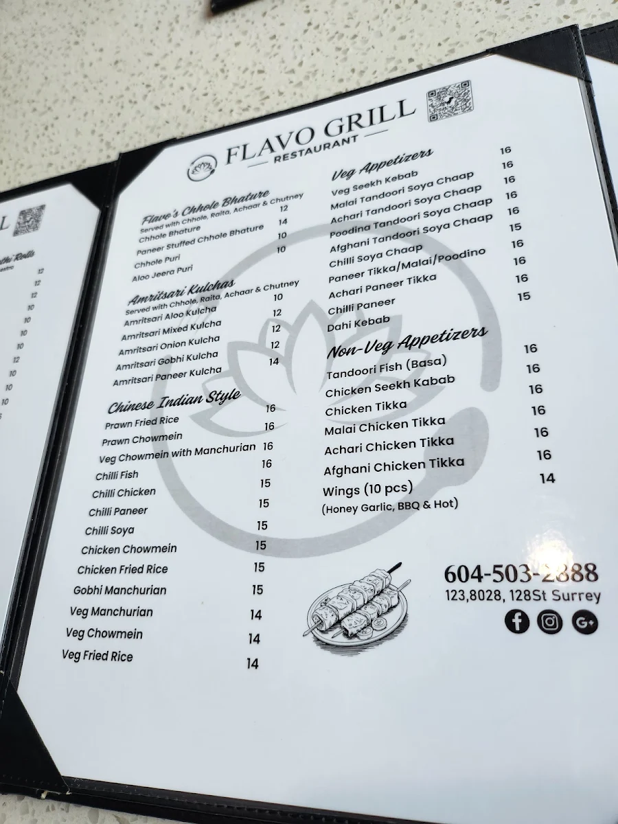 Menu, Flavo Grill Restaurant