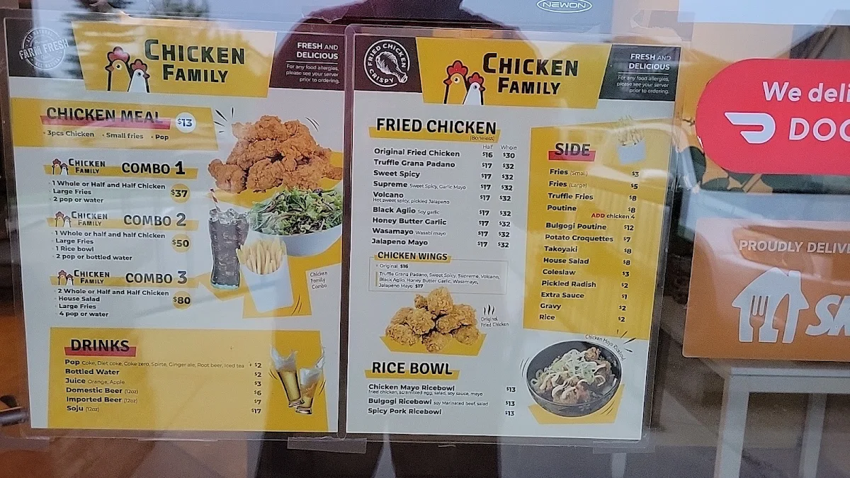 Menu, Chicken Family