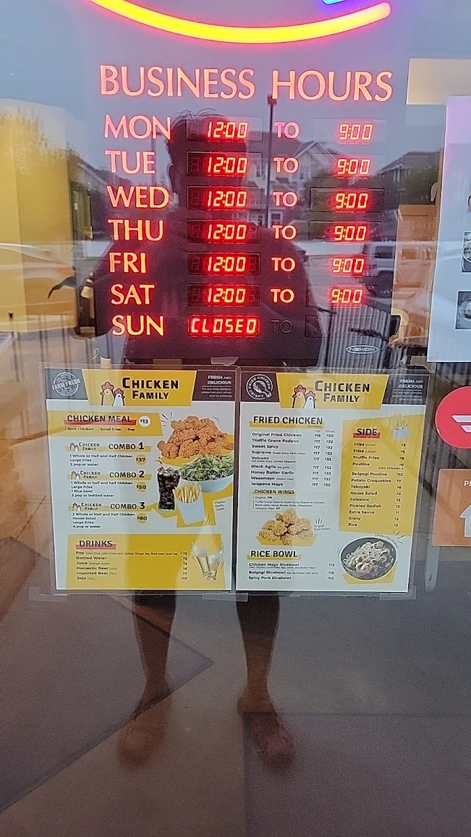 Menu, Chicken Family