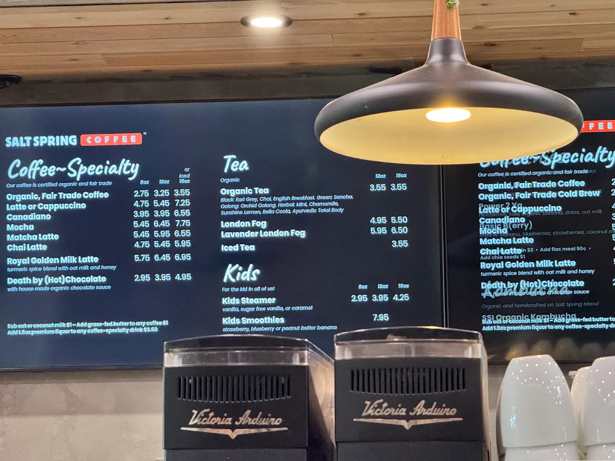 Menu, Salt Spring Coffee - Ganges Cafe & Kitchen