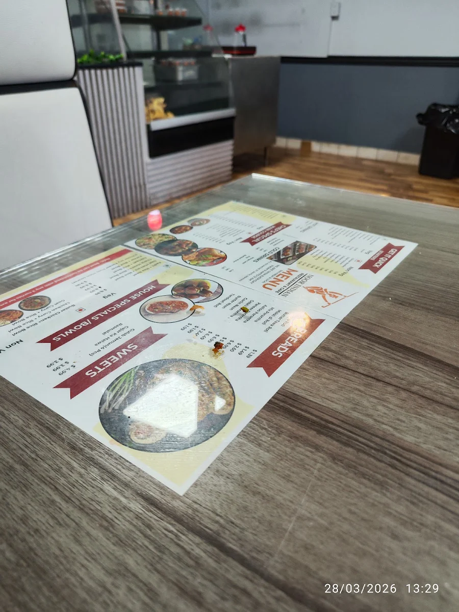 Menu, Noor Indian Restaurant & Cafe