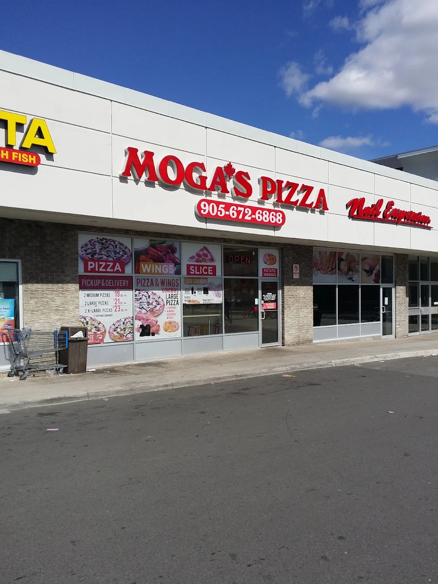 Menu, Moga's Pizza