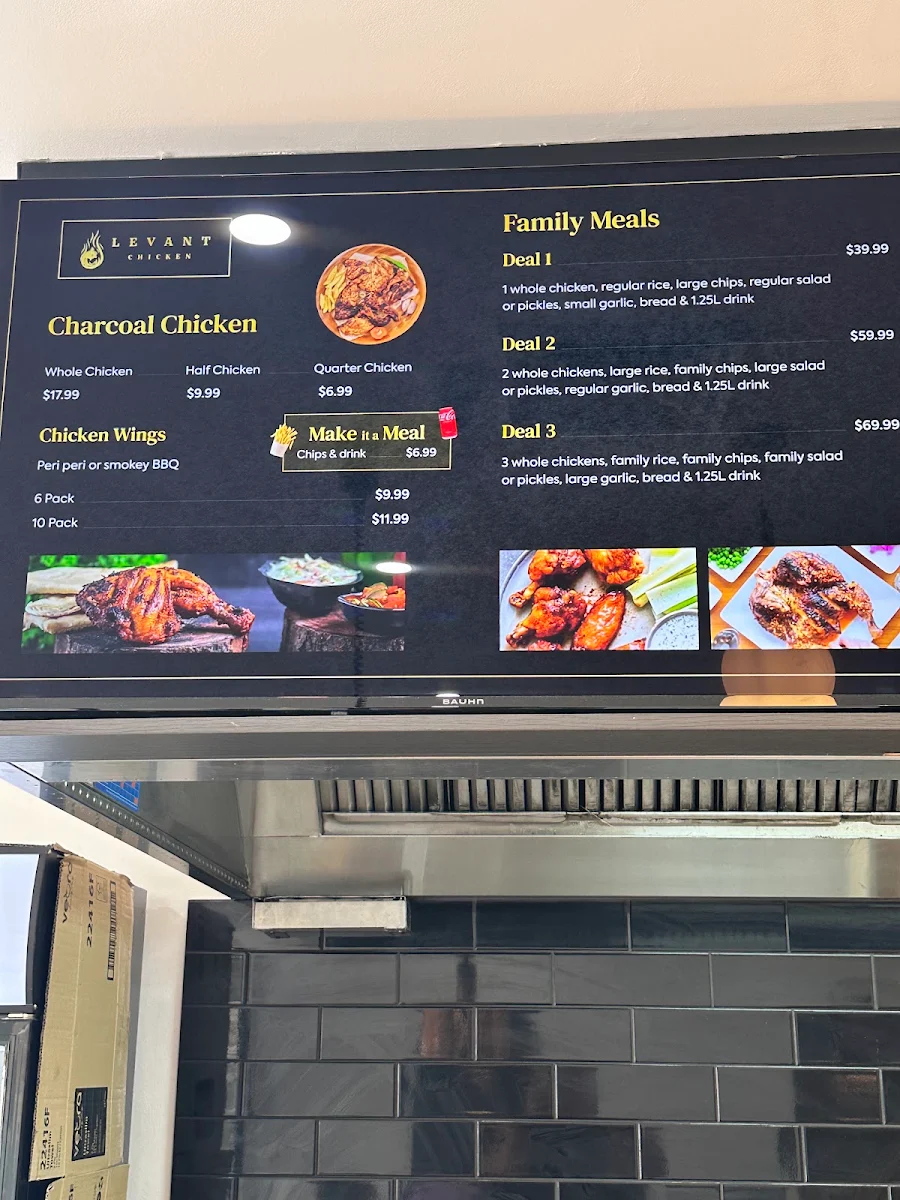Menu, Levant Chicken