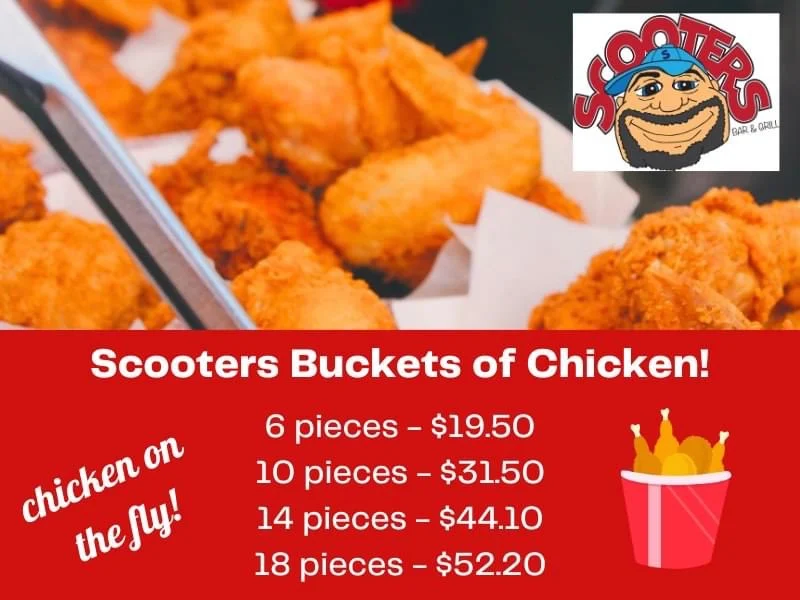 Menu, Scooters Bar & Grill