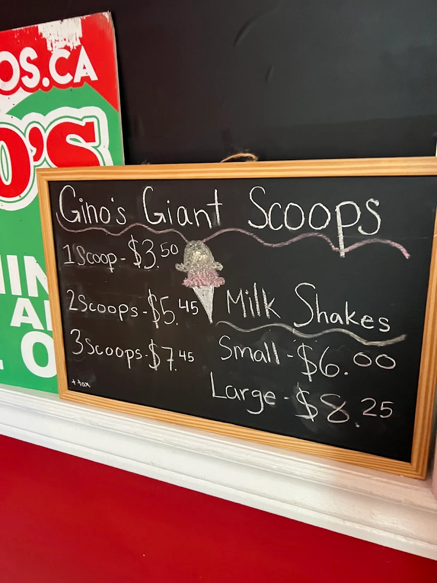 Menu, Gino's Pizza and Spaghetti/Pisano's Old School Amherstview