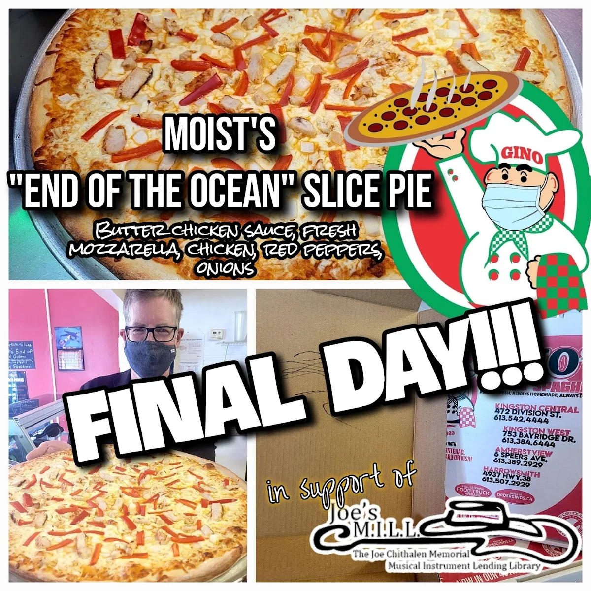 Menu, Gino's Pizza and Spaghetti/Pisano's Old School Amherstview