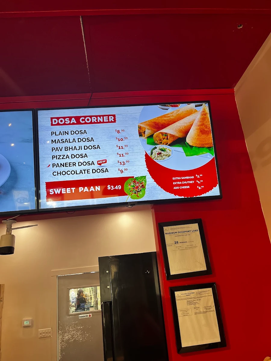 Menu, Junction - Indian Street Food (Winnipeg)