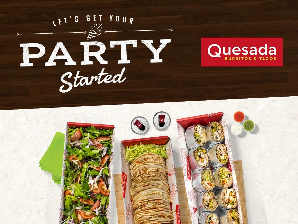 Menu, Quesada Burritos & Tacos