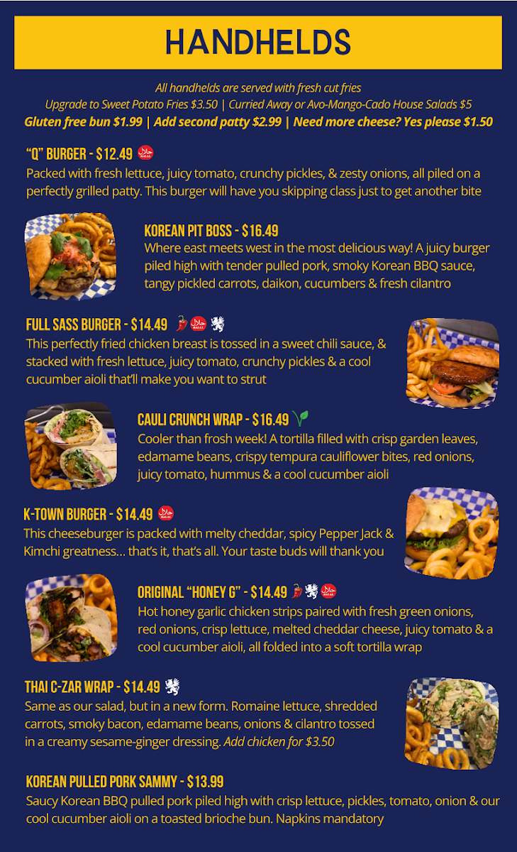 Menu, The Queen's Pub & Restaurant