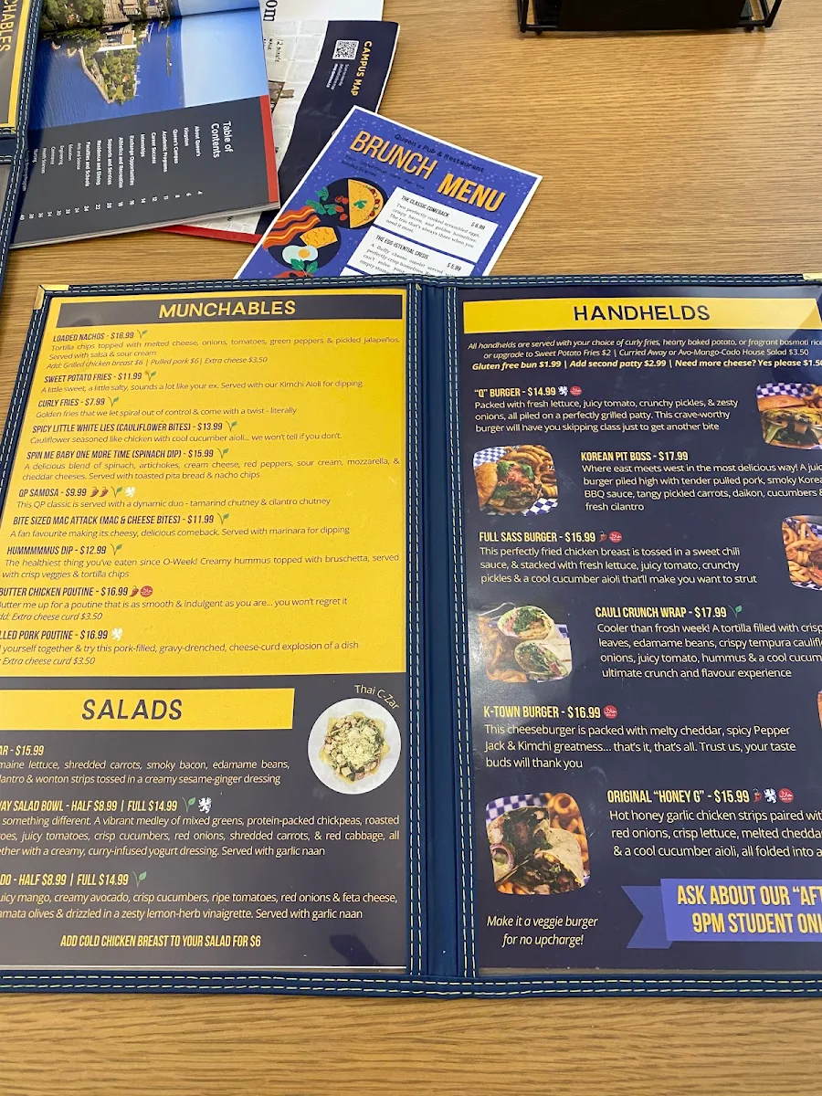 Menu, The Queen's Pub & Restaurant