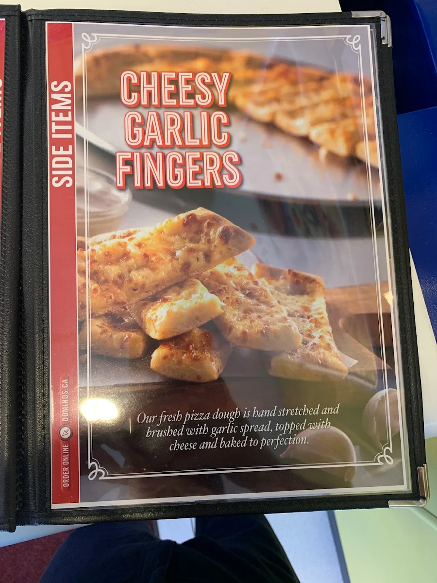 Menu, Domino's Pizza