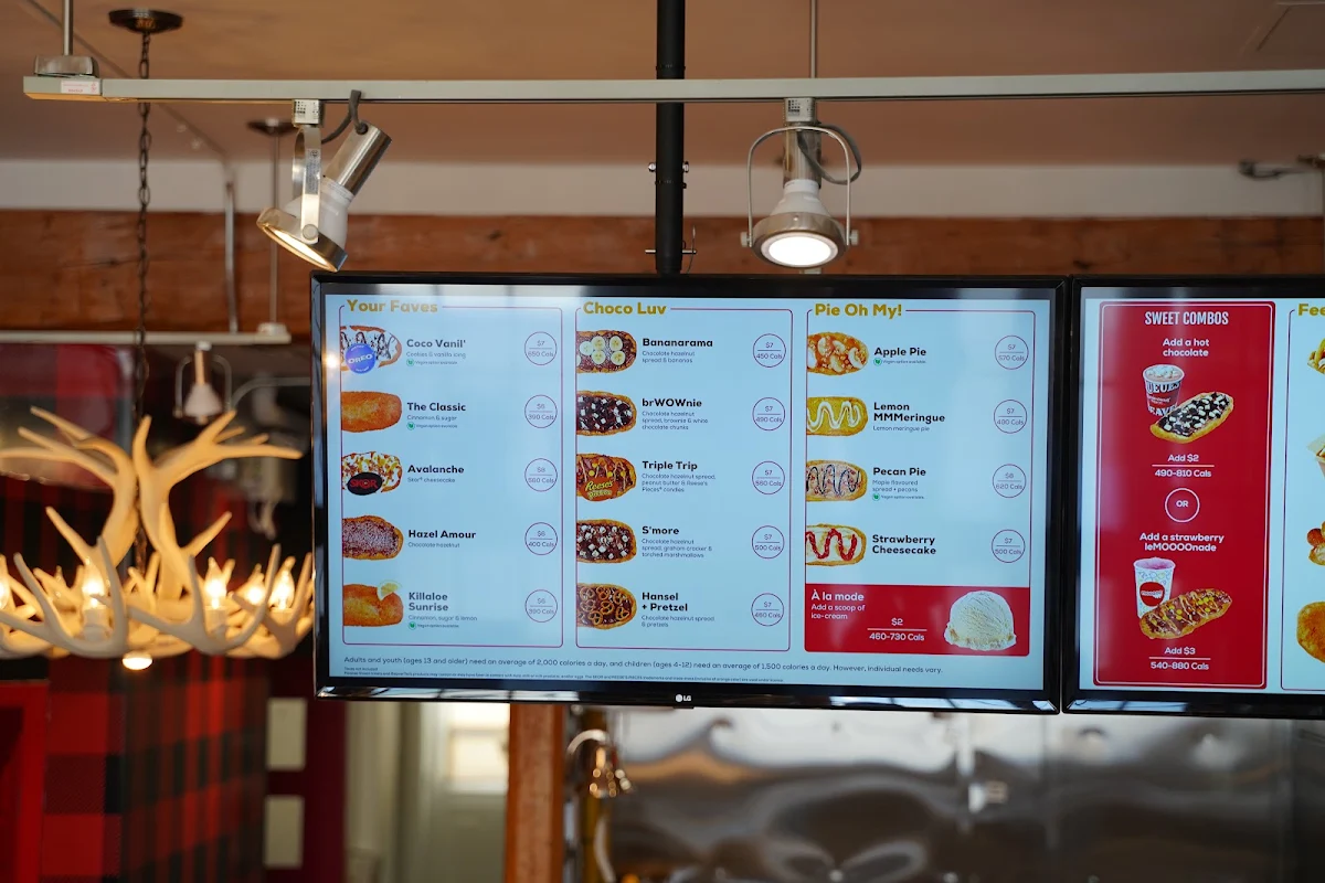 Menu, BeaverTails- Queues de Castor (Kingston Market St.)