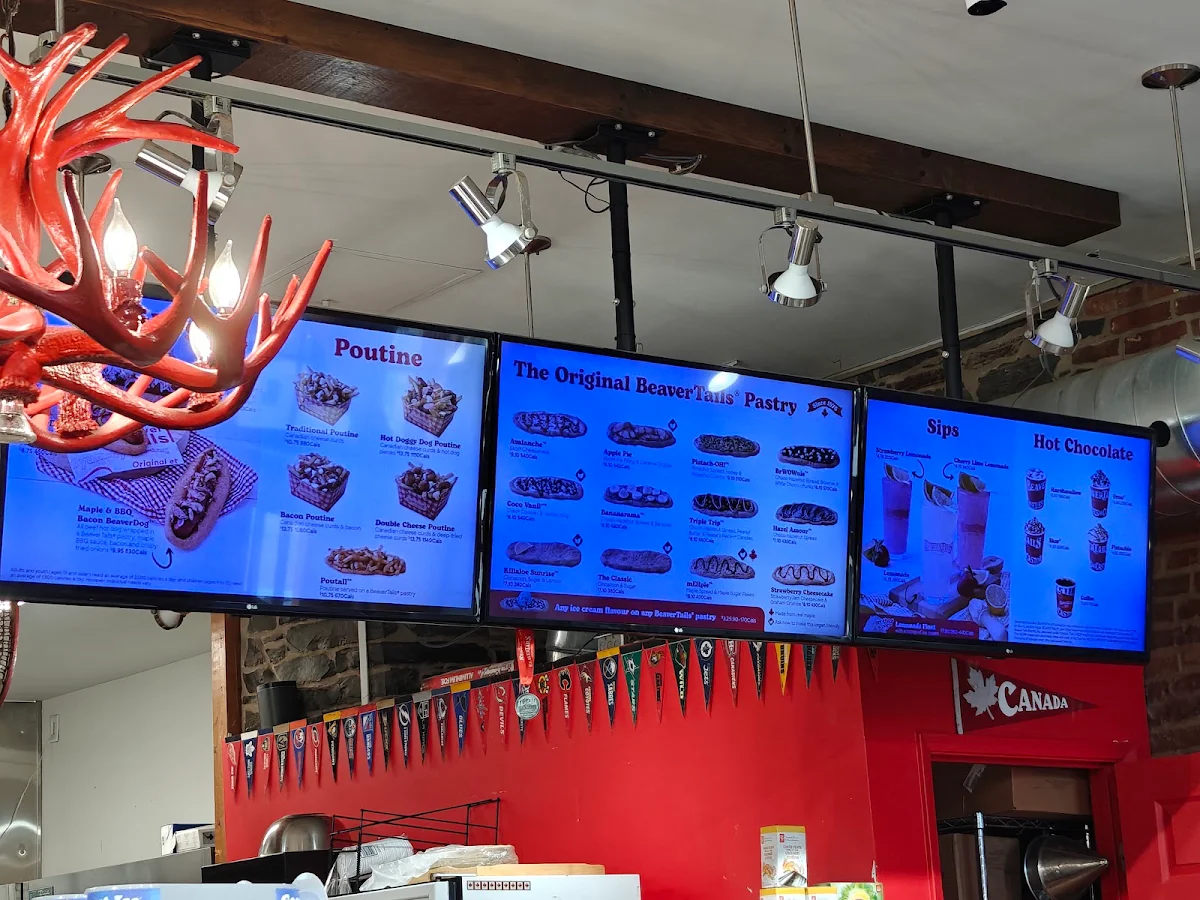 Menu, BeaverTails- Queues de Castor (Kingston Market St.)
