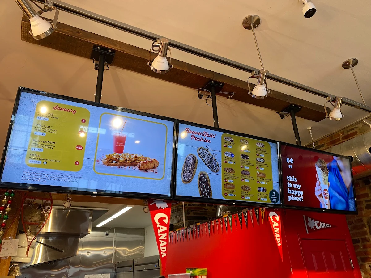 Menu, BeaverTails- Queues de Castor (Kingston Market St.)