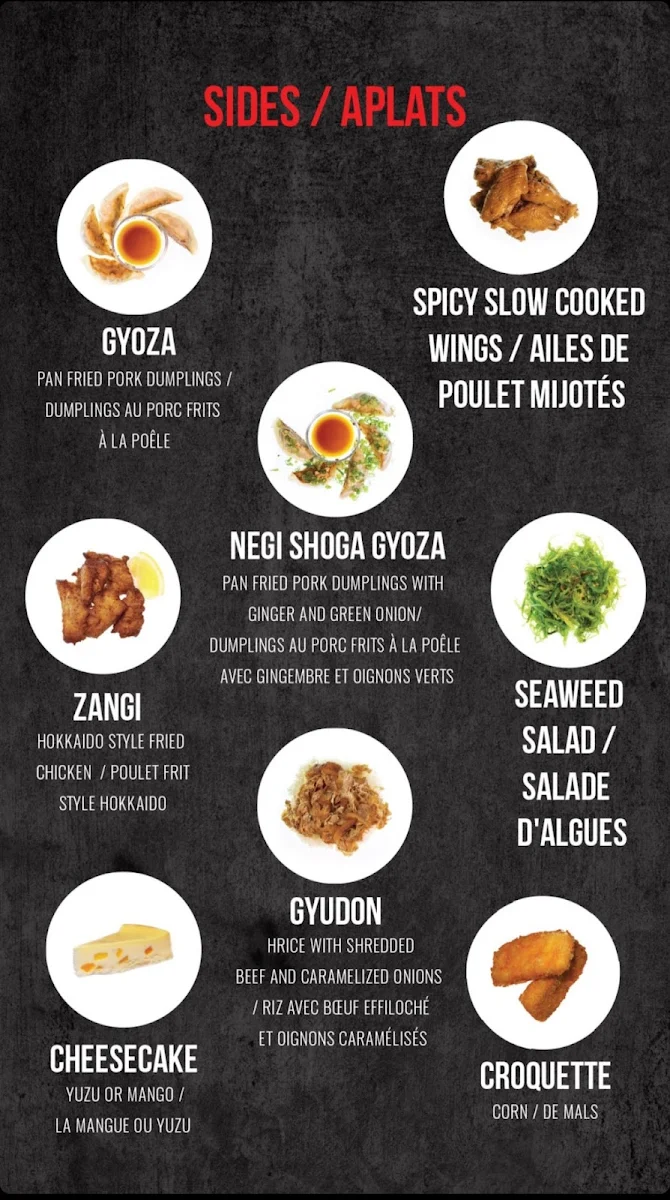 Menu, Sansotei Ramen