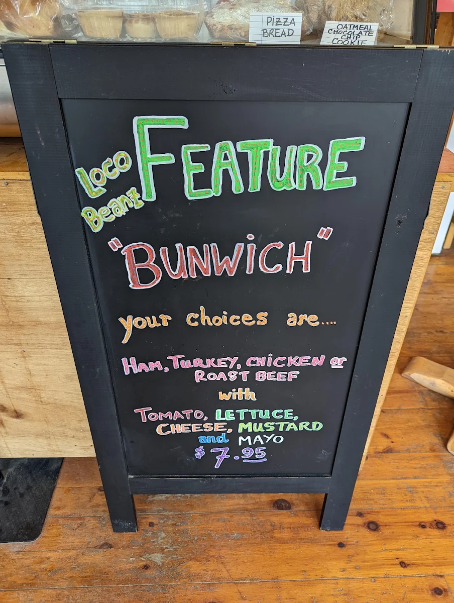 Menu, Loco Beanz