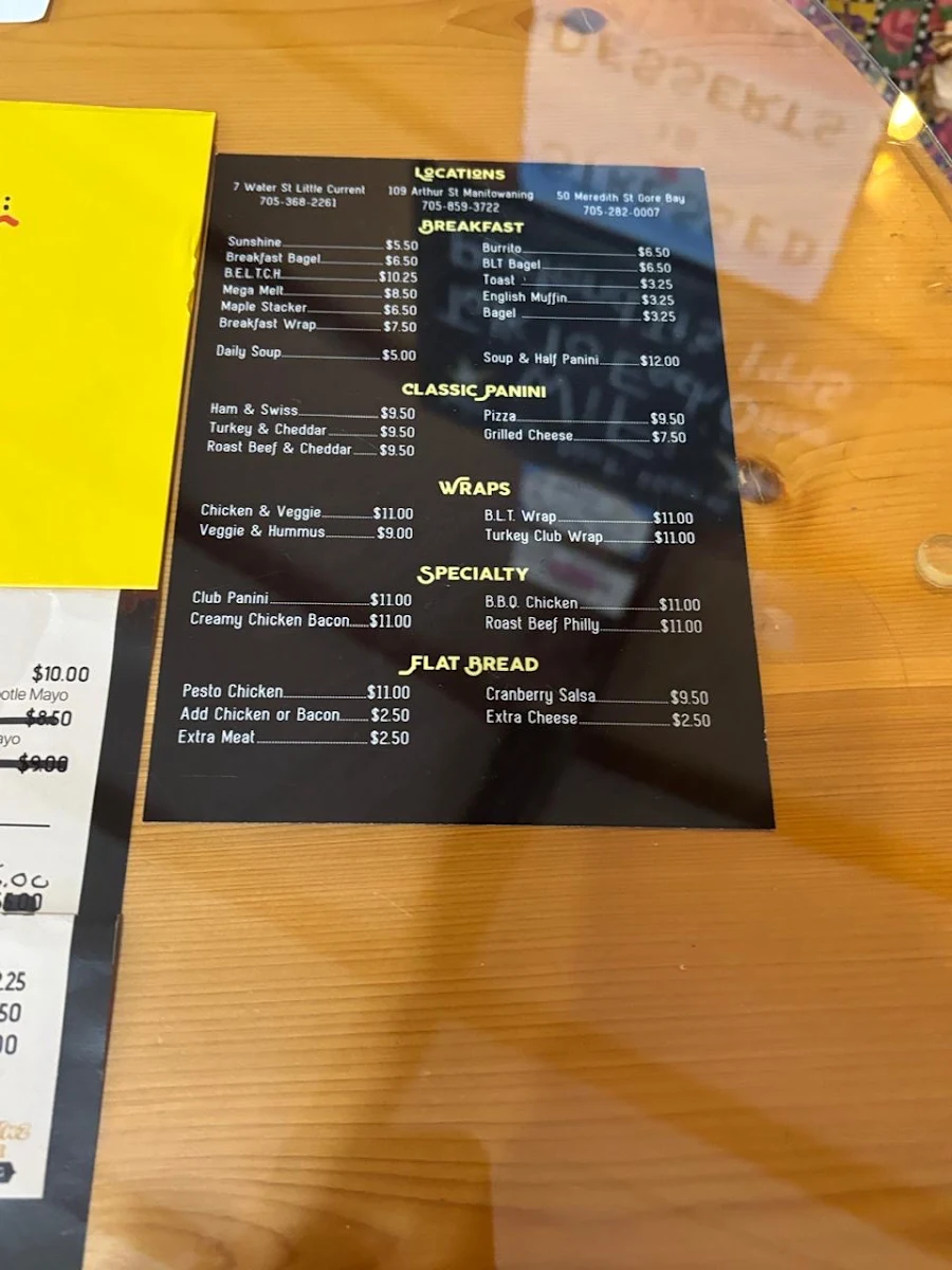 Menu, Loco Beanz