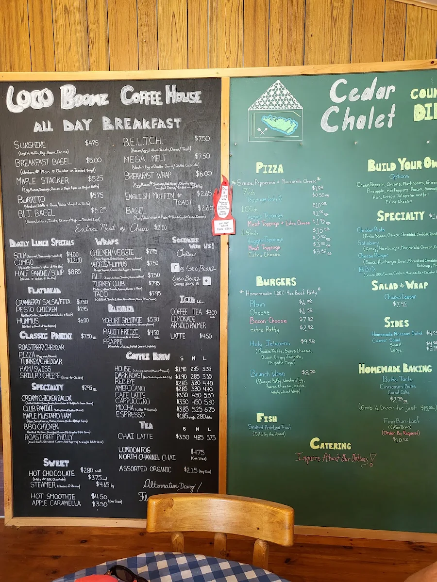 Menu, Loco Beanz