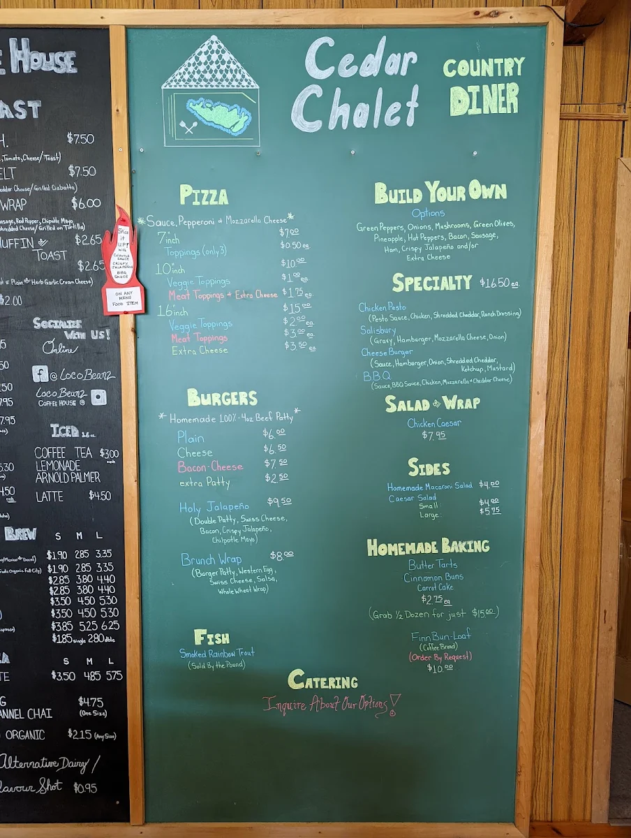 Menu, Loco Beanz