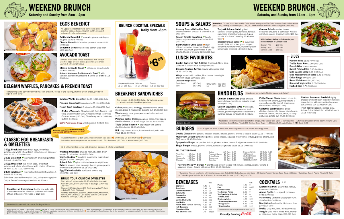 Menu, SymposiumCafeRestaurant Bolton
