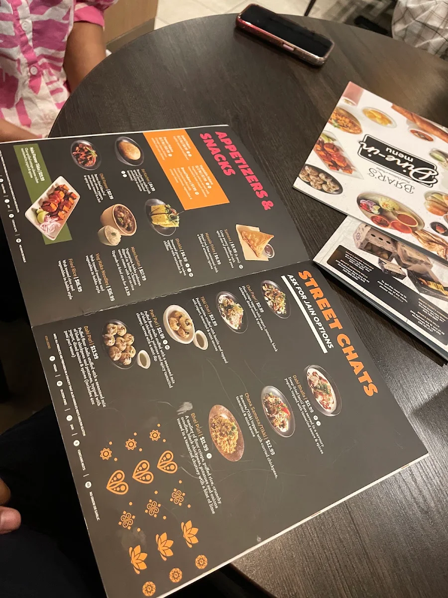 Menu, Brar’s Erin Mills (Mississauga)