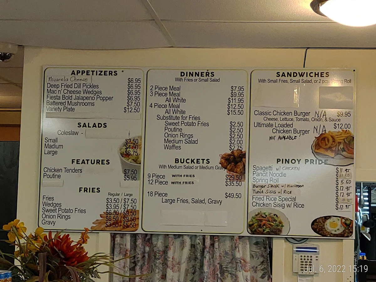 Menu, Marquis Rock A Doodle