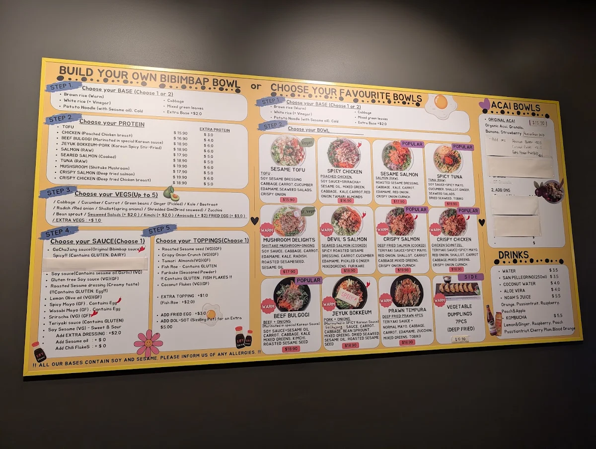 Menu, mogo mogo