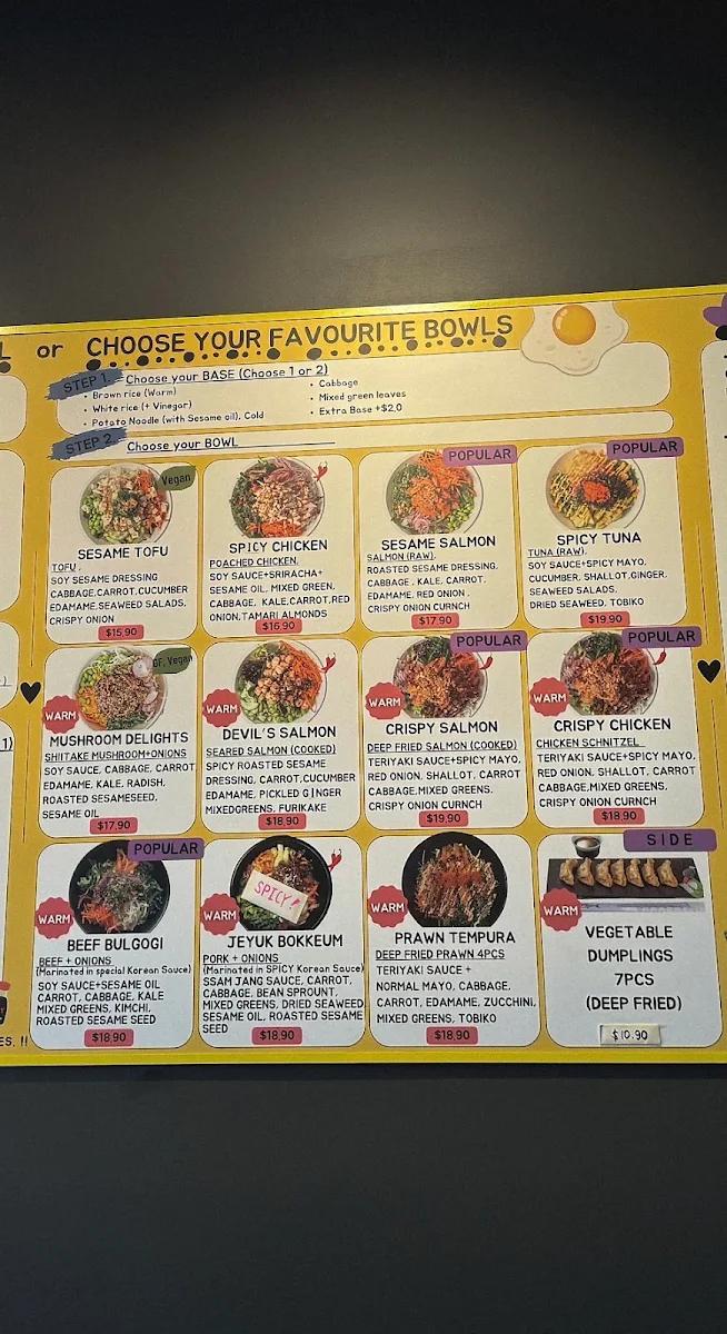 Menu, mogo mogo