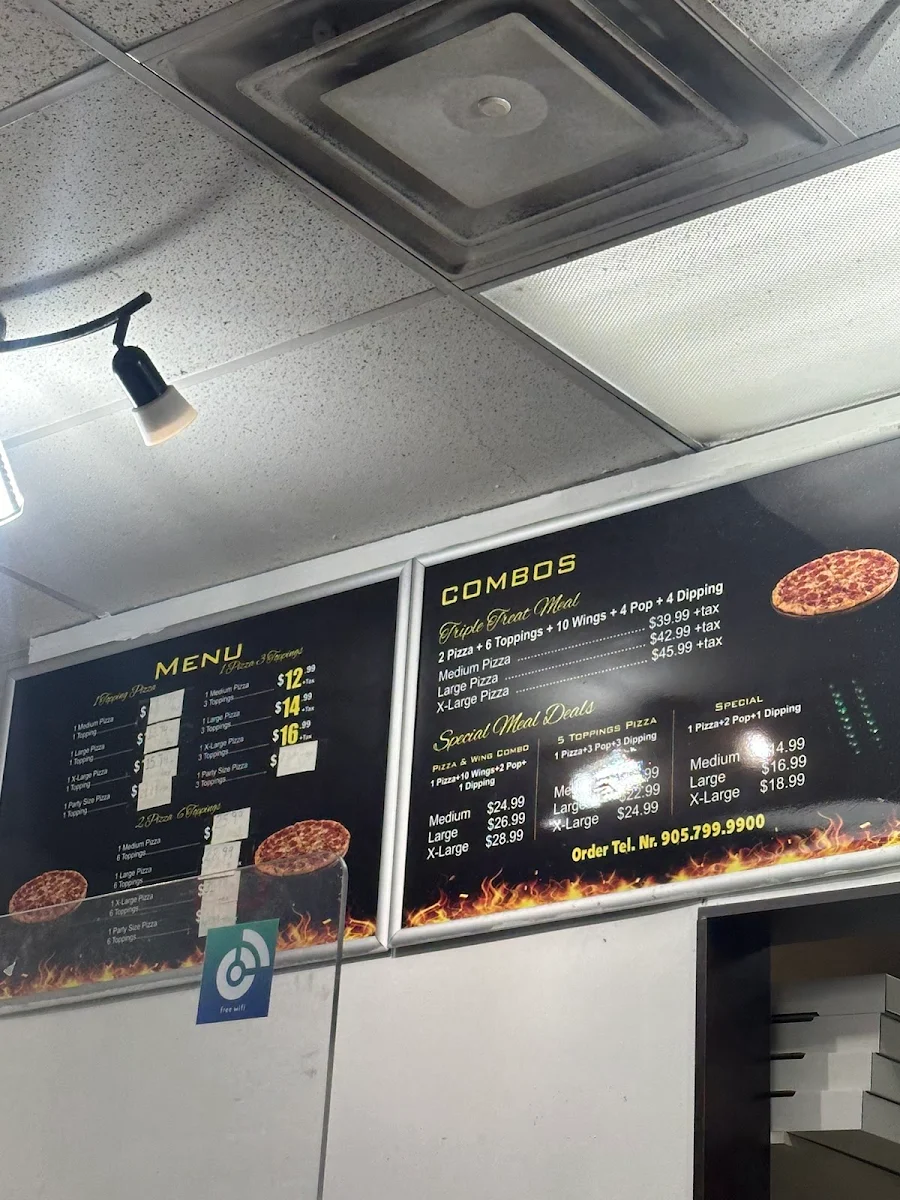 Menu, Xpress Pizza House