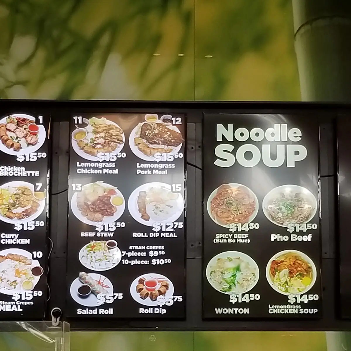 Menu, Vina Vietnamese