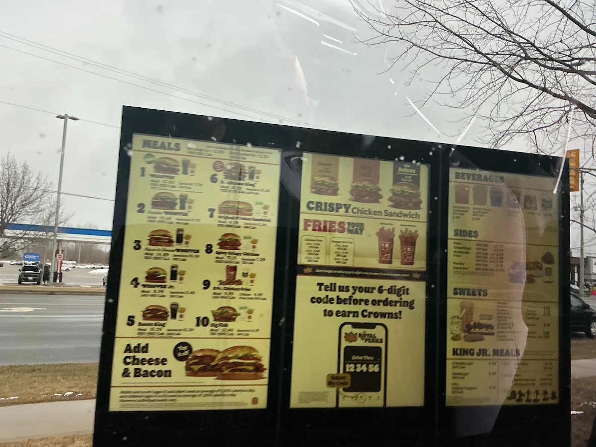 Menu, Burger King