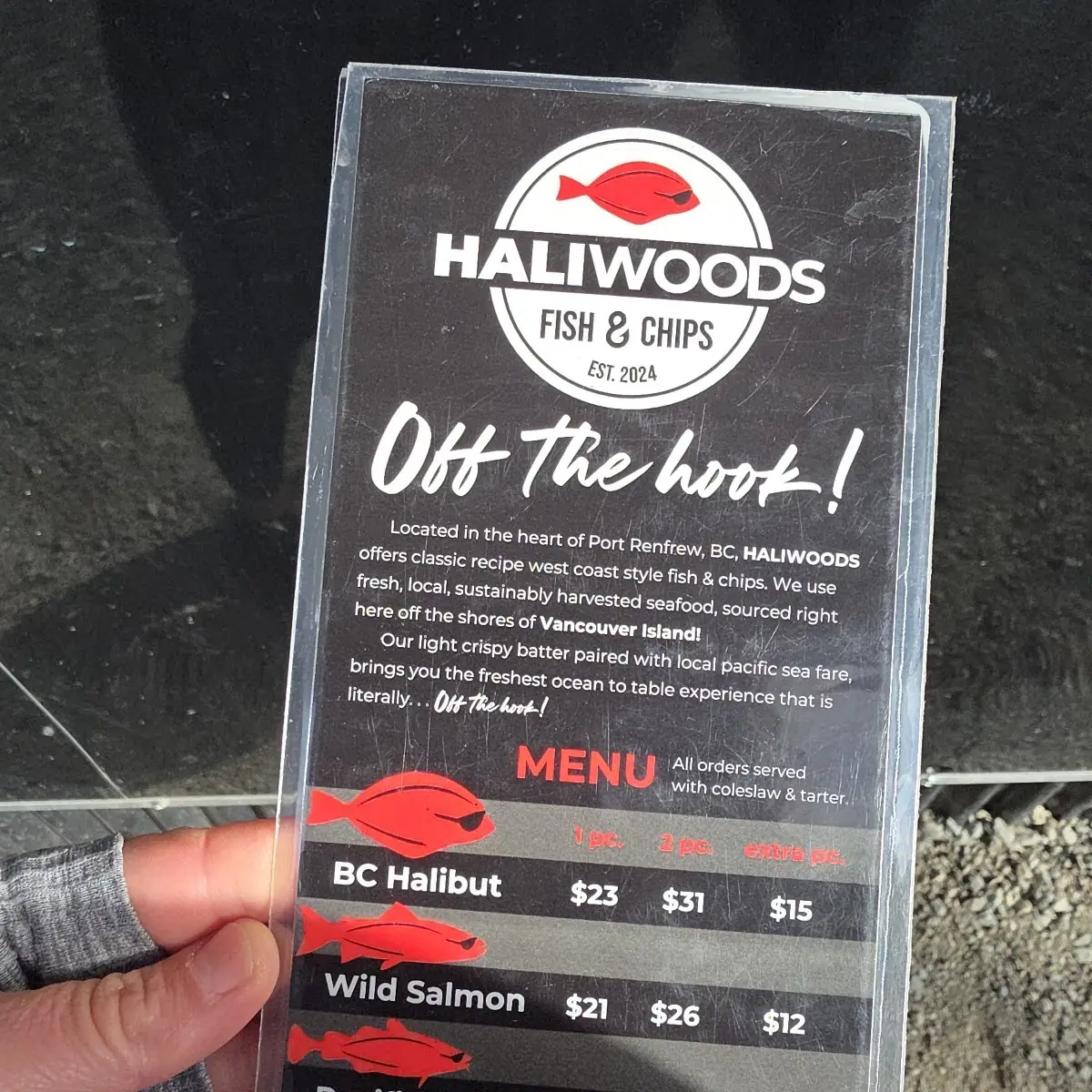 Menu, HALIWOODS